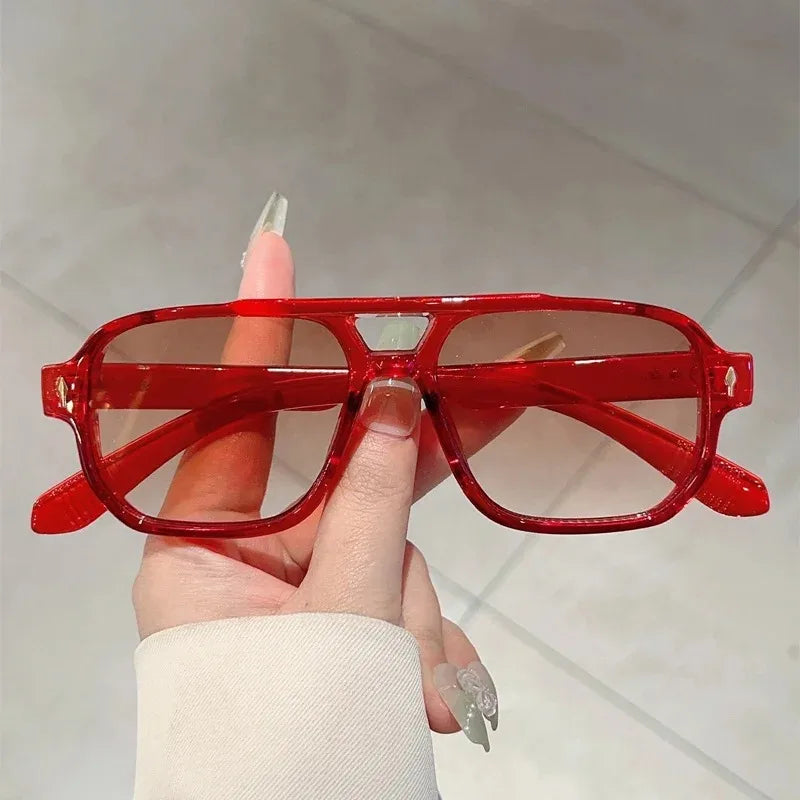 Vintage Double Bridge Retro Sunglasses
