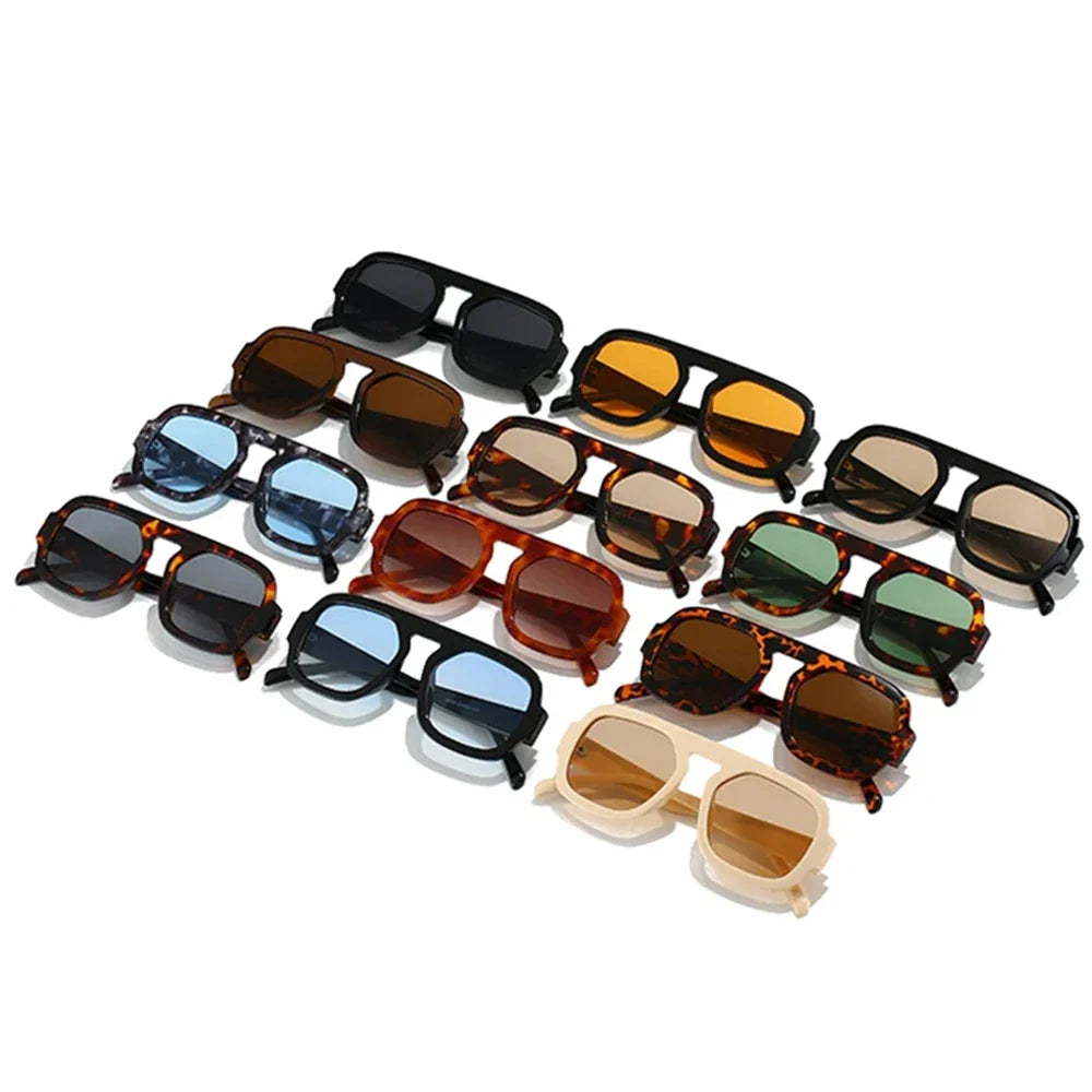 Retro Edge Square Pilot Shades